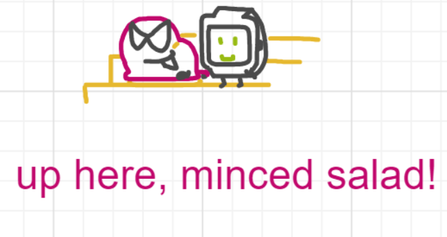 A panel from Running Duos, episode four of the Board Boards object show by Furretwalk/WalkingFurret.